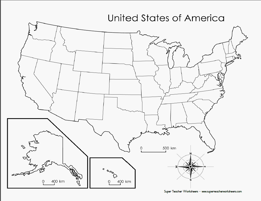 50 States Map Link To The Best Printable Blank Map 50 States Map Link To The Best Printable Blank Map