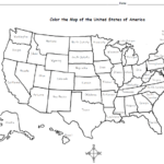 A Free Printable Map Of The United States To Color And