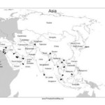 A Printable Map Of The Continent Of Asia Labeled With The