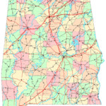 Alabama Printable Map