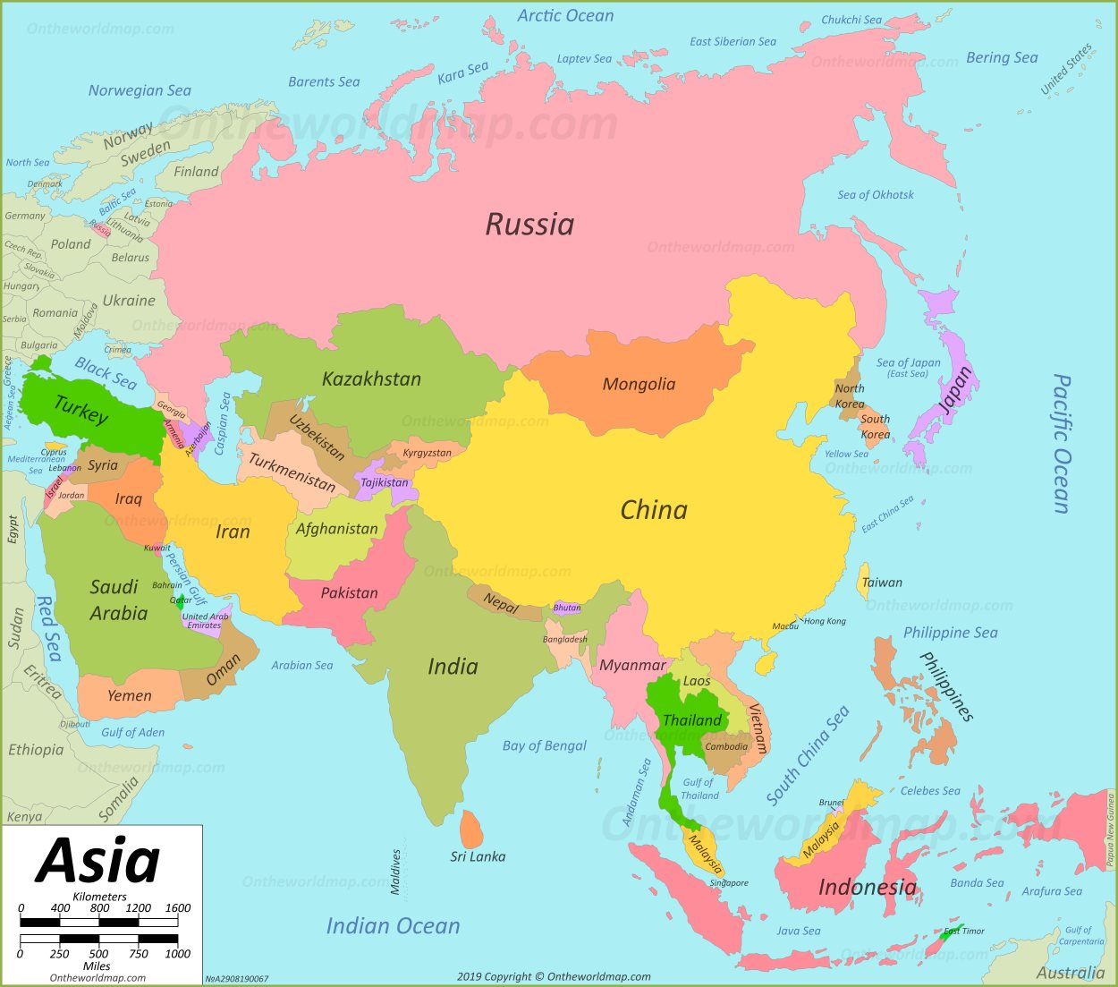 Asia Maps Maps Of Asia OnTheWorldMap Asia Maps Maps Of Asia OnTheWorldMap