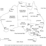 Australia Printable Blank Map Administrative Districts
