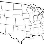 Blank USA Map With Thick Black Borders With Images