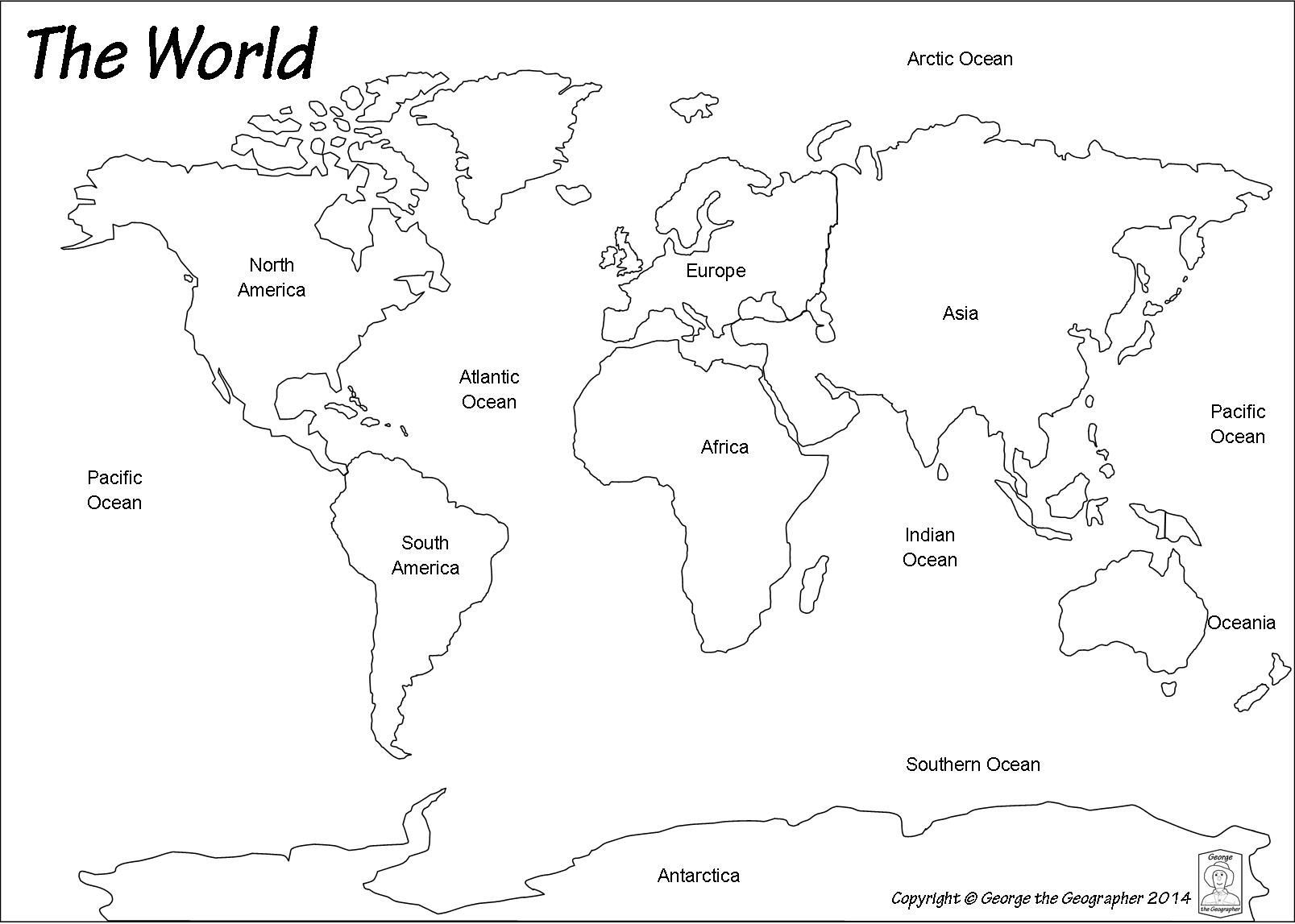Blank World Map Worksheet Worldwide Maps Collection Free 