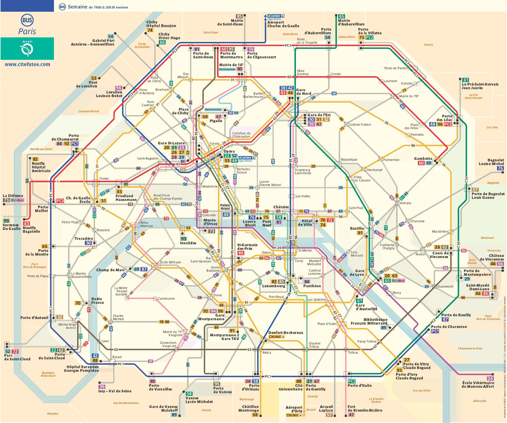 Bus Paris Map