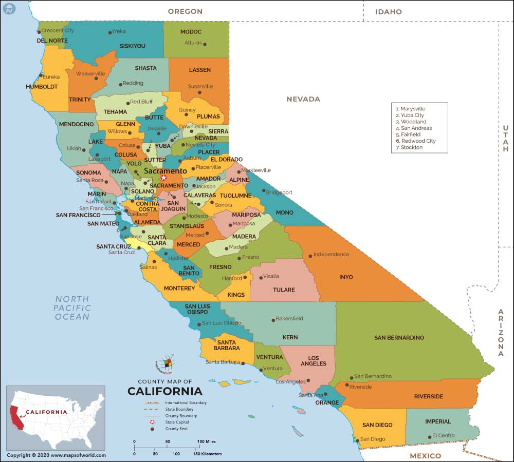 Buy California County Map