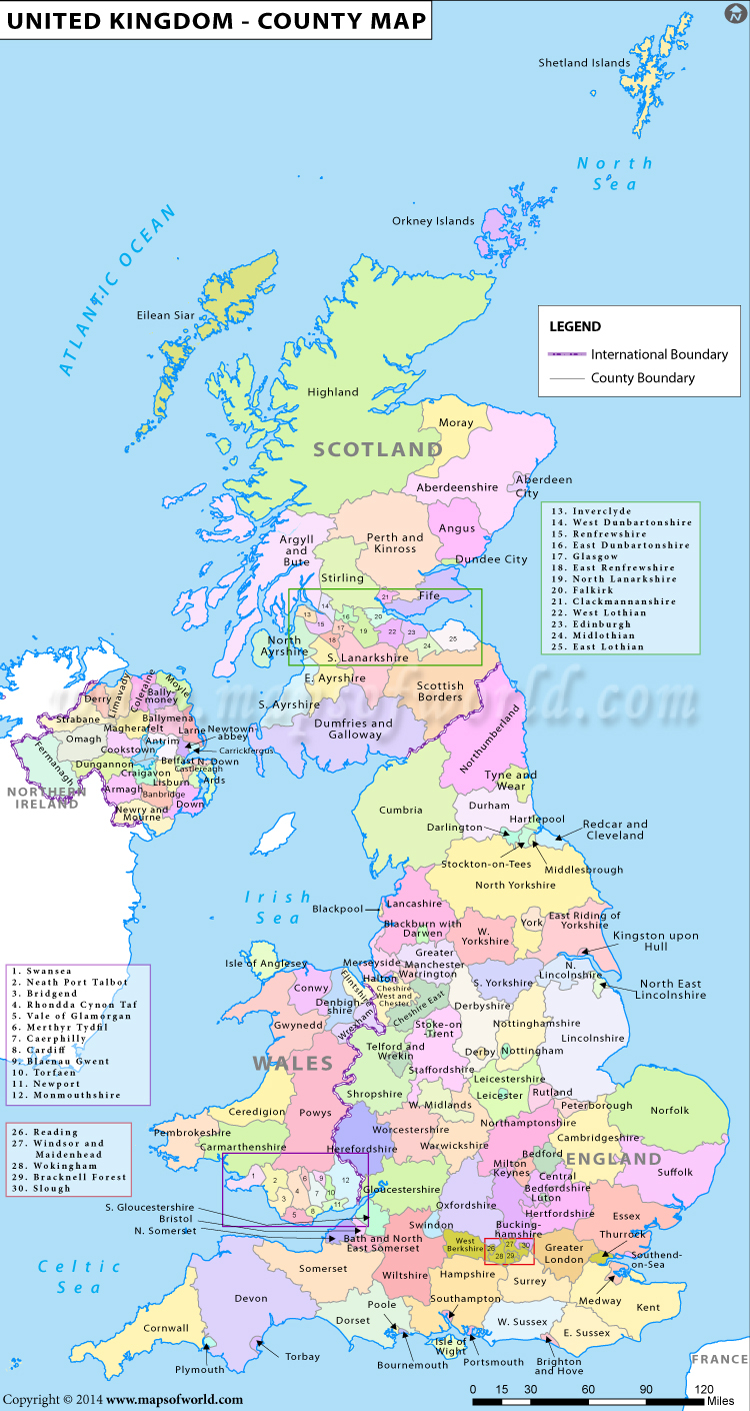 Buy UK County Map Buy UK County Map