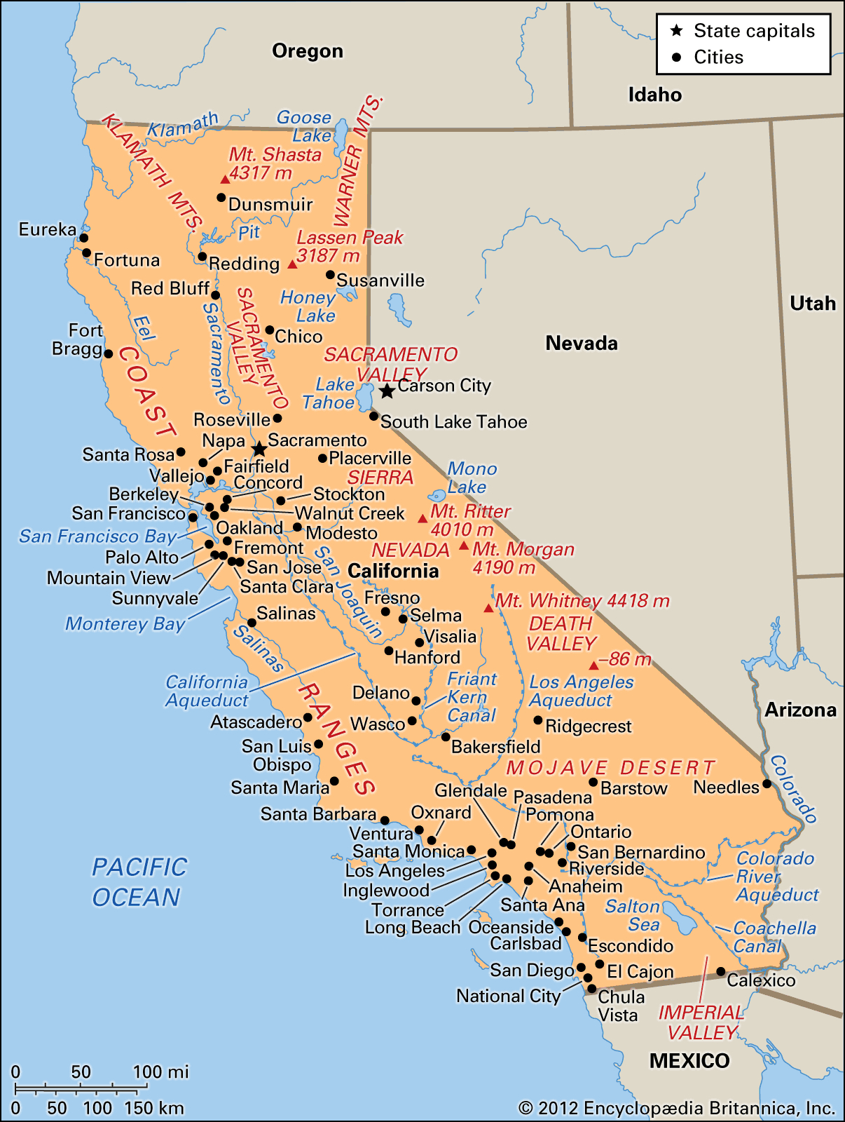 California Flag Facts Maps Capital Cities 