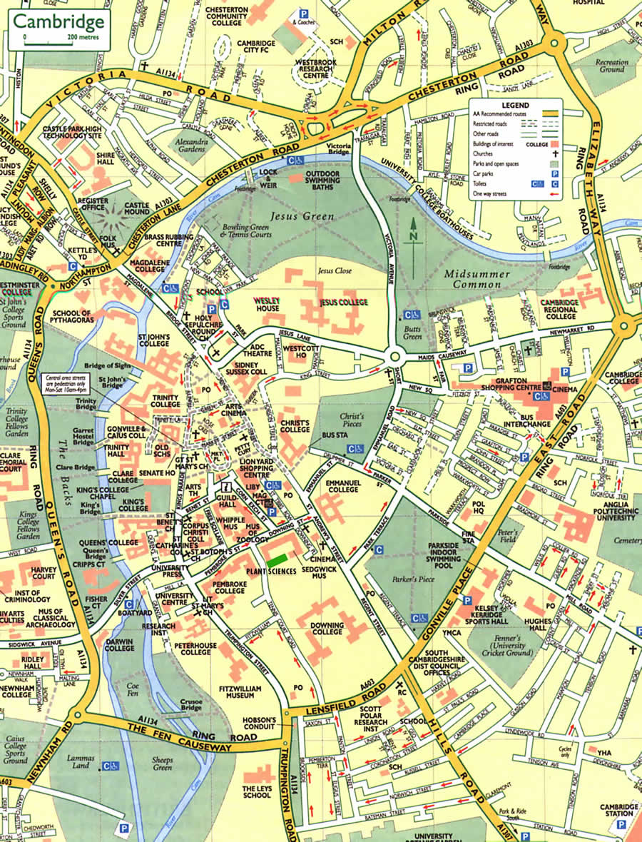 Cambridge Map Cambridge Map