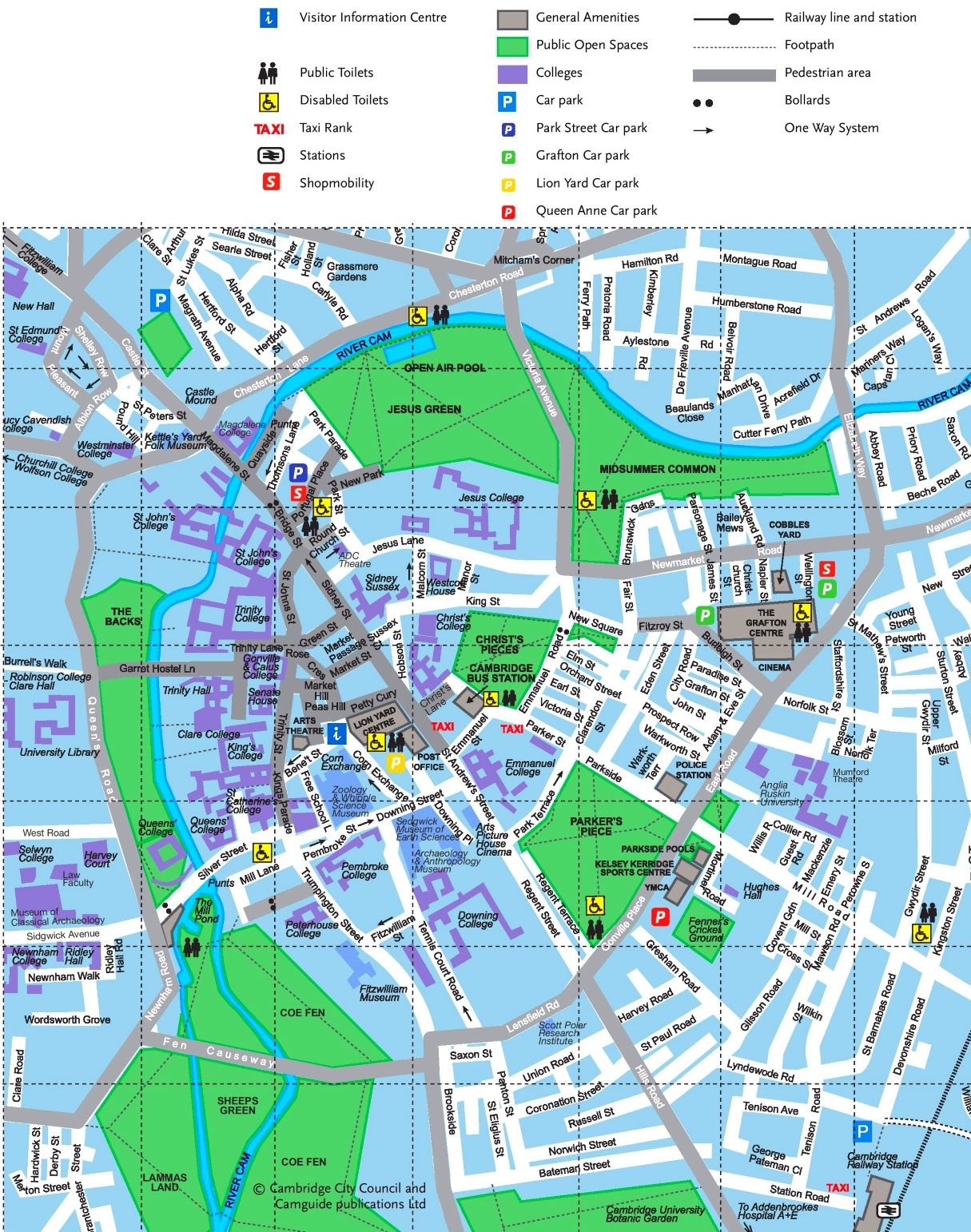 Cambridge Tourist Map Cambridge Tourist Map