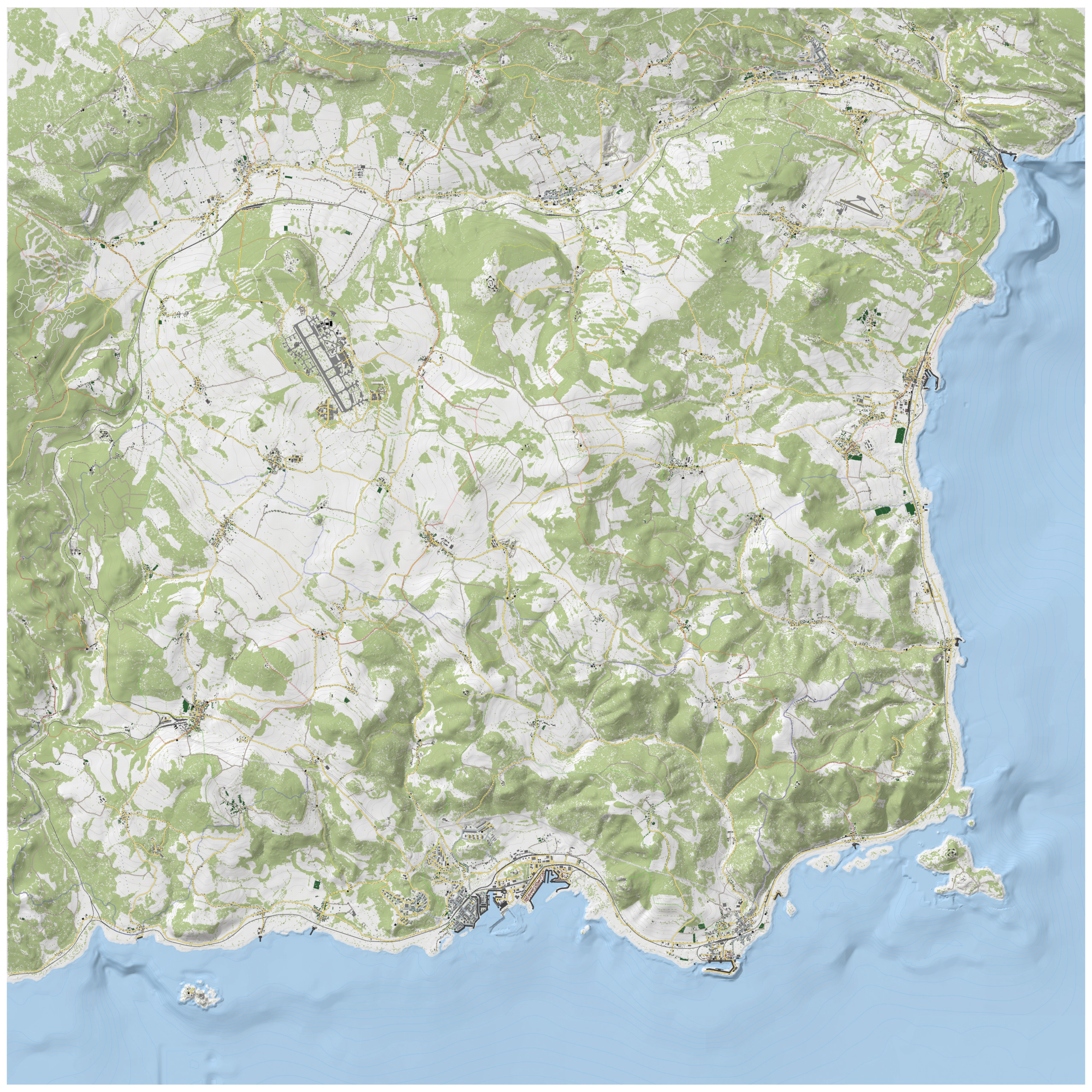 Dayz SA 1 0 Print Map No Names 4000x4000px Dayz SA 1 0 Print Map No Names 4000x4000px