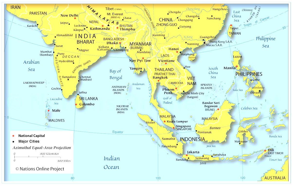 Download Free Printable Southeast Asia Map World Map 