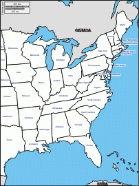 East Coast Of The United States Free Map Free Blank Map 
