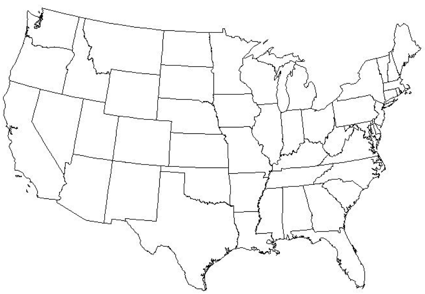 Google Blank Map Of United States Google Blank Map Of United States
