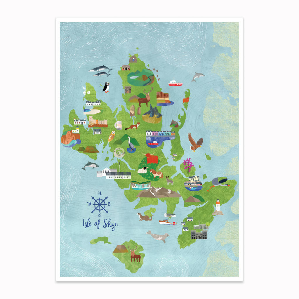 Isle Of Skye Illustrated Map By Kate Mc Lelland Shop 