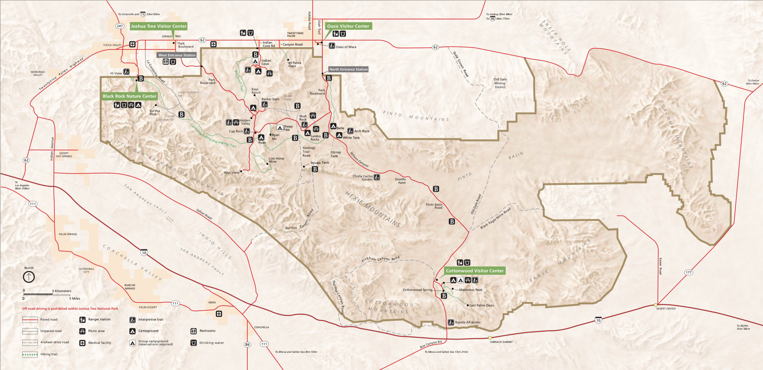 Joshua Tree Maps NPMaps Just Free Maps Period 