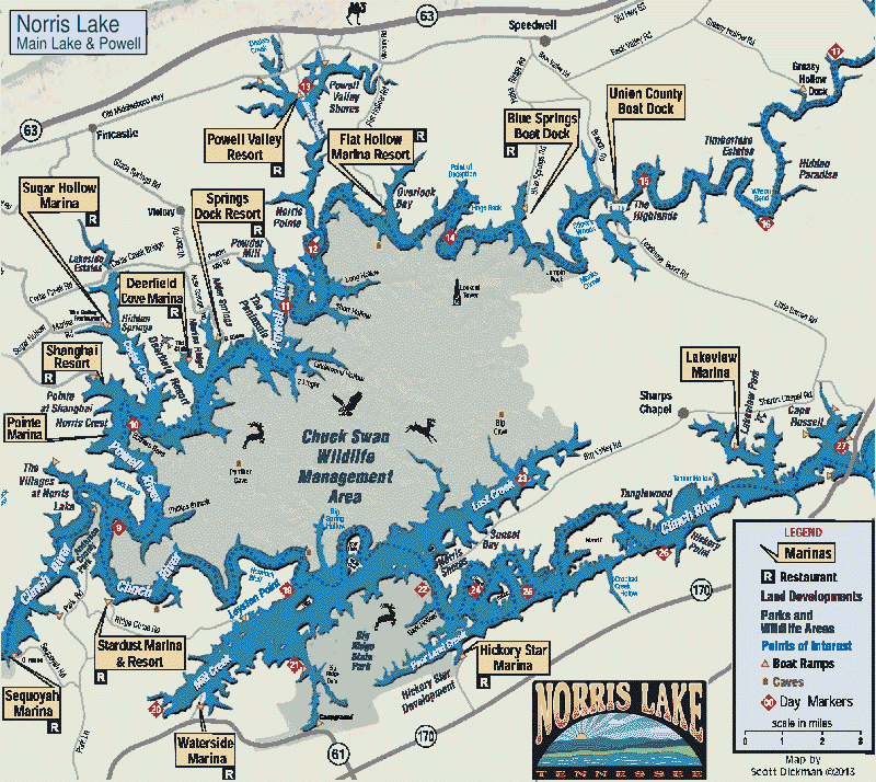 Lake Maps Norris Lake Lake Maps Norris Lake
