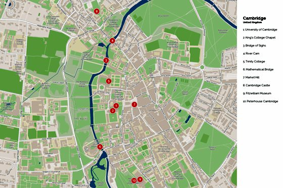 Large Cambridge Maps For Free Download And Print High 