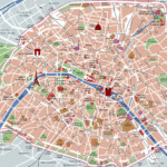 Large Detailed Tourist Attractions Map Of Paris City