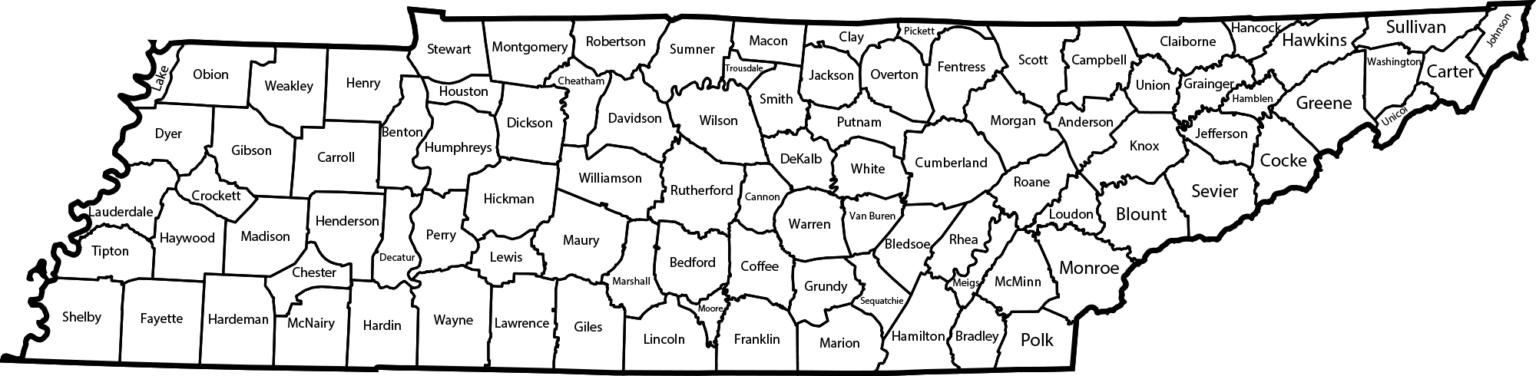 List Of Counties In Tennessee Familypedia FANDOM – Printable Map of The