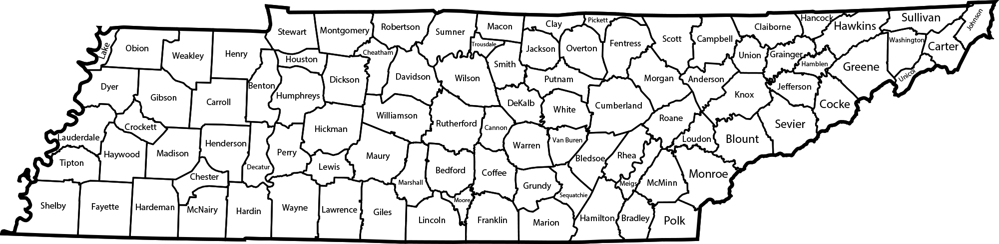 Printable Tennessee County Map – Printable Map of The United States