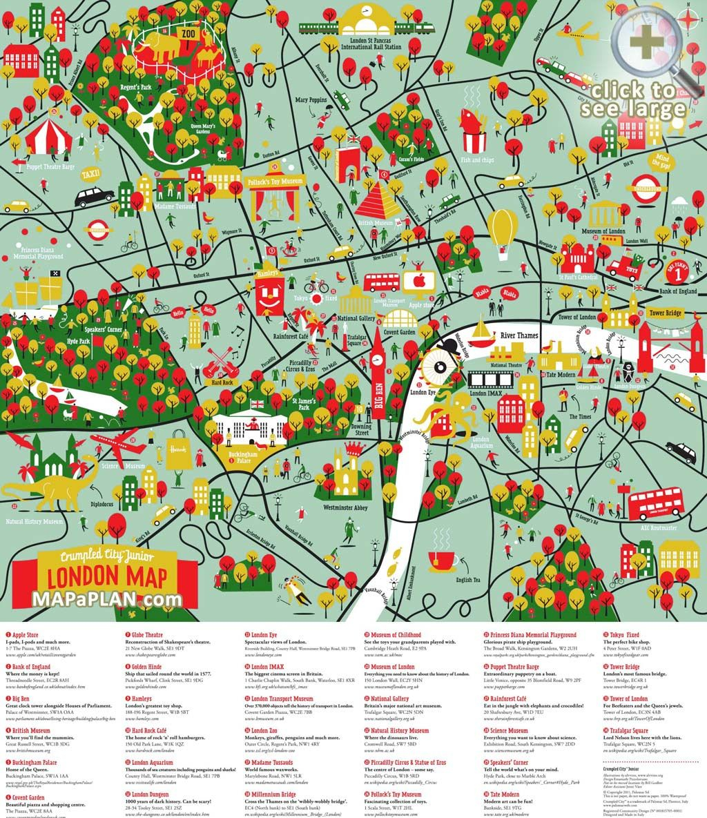 London Maps Top Tourist Attractions Free Printable 