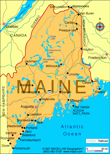 Maine Map Infoplease