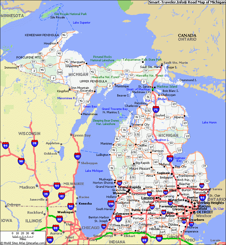 Map Of Michigan America Maps Map Pictures