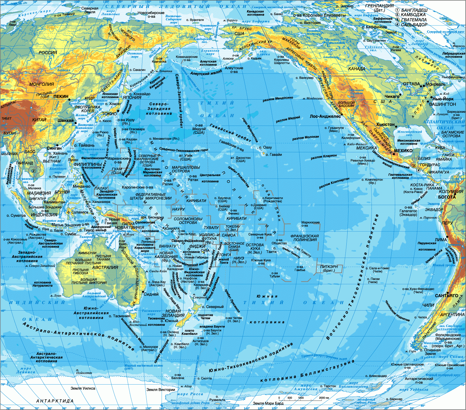 Map Of Pacific Ocean Maps Of Pacific Ocean Planetolog
