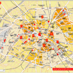 Map Of Paris Capital City Of France Highlighting Tourist