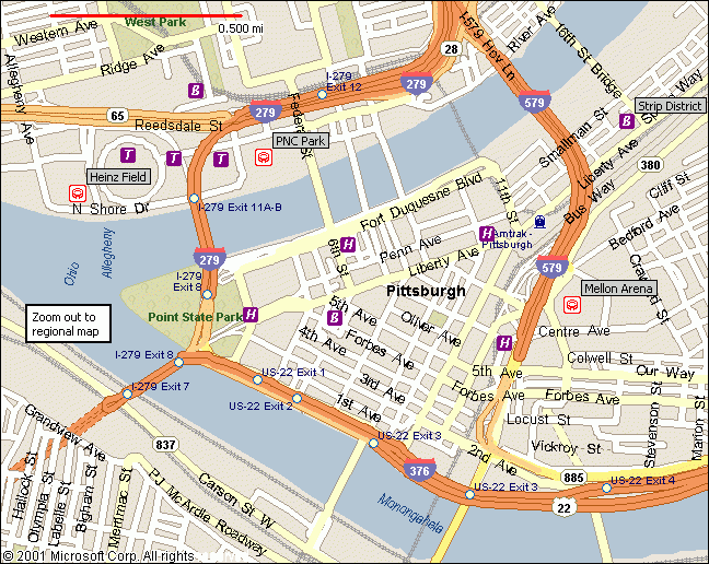 Map Of Pittsburgh TravelsMaps Com Map Of Pittsburgh TravelsMaps Com