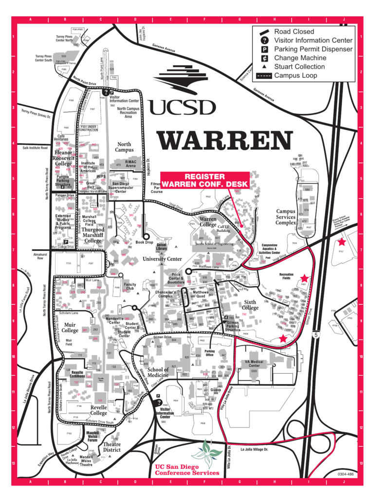 Map Of UCSD Campus Focused On Warren College Canyonview Map Of UCSD Campus Focused On Warren College Canyonview