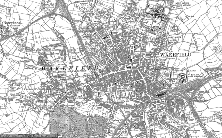 Map Of Wakefield 1890 Francis Frith
