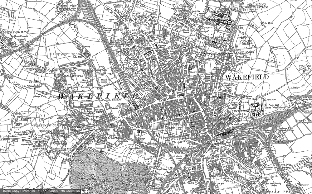 Map Of Wakefield 1890 Francis Frith Map Of Wakefield 1890 Francis Frith