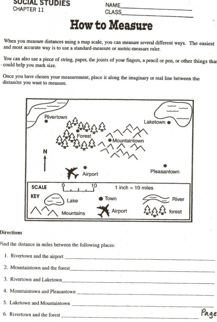 Map Skills Worksheets 3Rd Grade Siteraven Pertaining To 