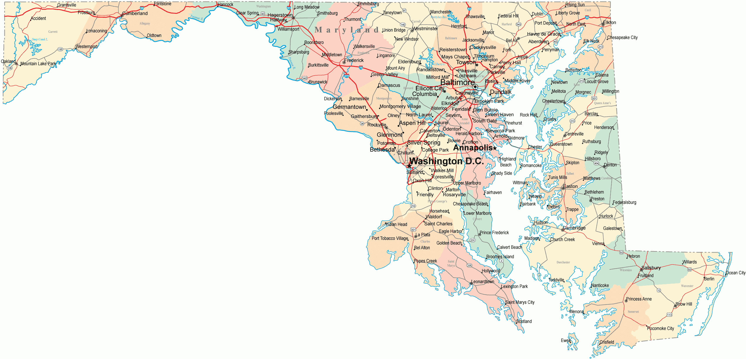 Maryland Map Fotolip