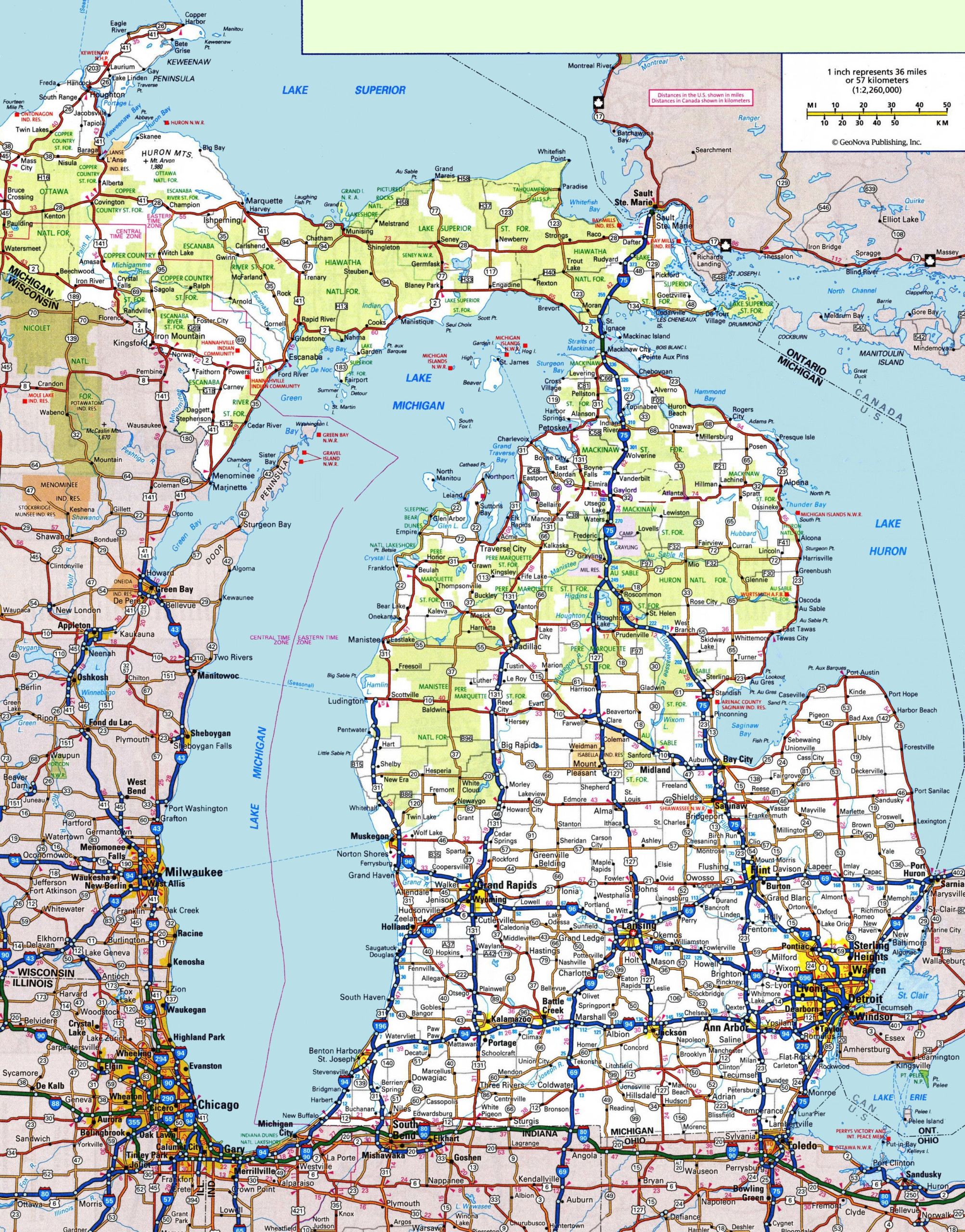 Michigan Road Map Michigan Road Map