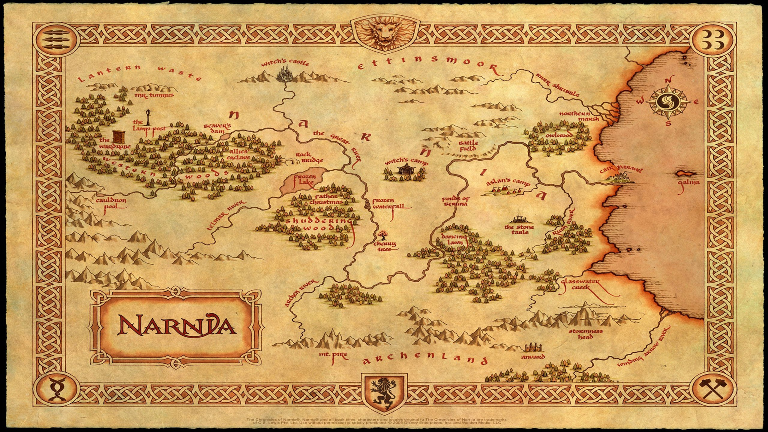 Narnia Map Wallpaper 2560x1440 395548 WallpaperUP