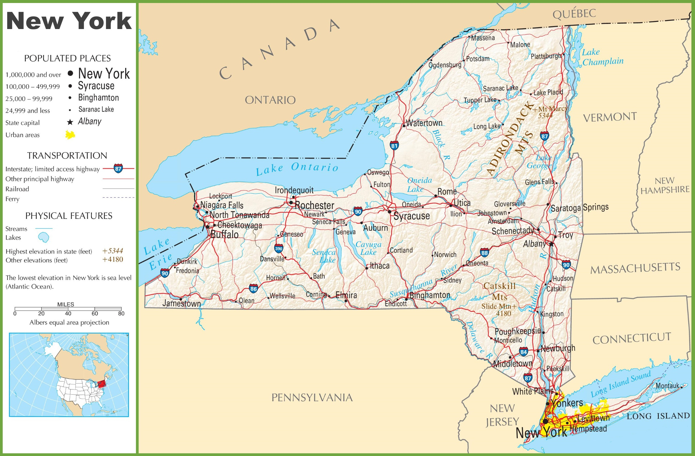 New York Highway Map