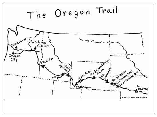 Oregon Trail Map Printable Oregon Trail Learn 