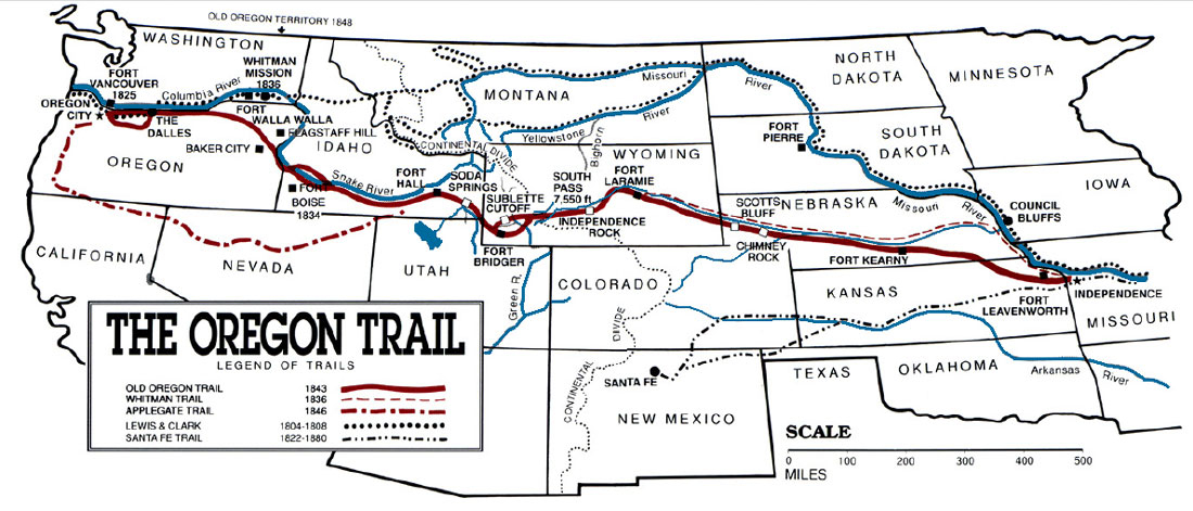 Oregon Trail Pathway To The West History And Information