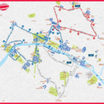 Paris Hoho bus route Karte Paris Tourist Bus Route Map