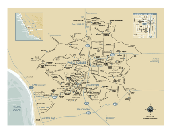 Printable Paso Robles Wine Map – Printable Map of The United States