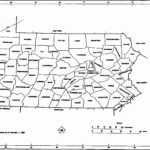 Pennsylvania State Map With Counties Outline And Location