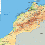 Physical Map Of Morocco Ezilon Maps