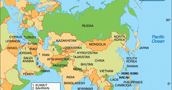 Political Map Of Asia Free Printable Maps