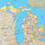 Political Map Of Michigan Ezilon Maps