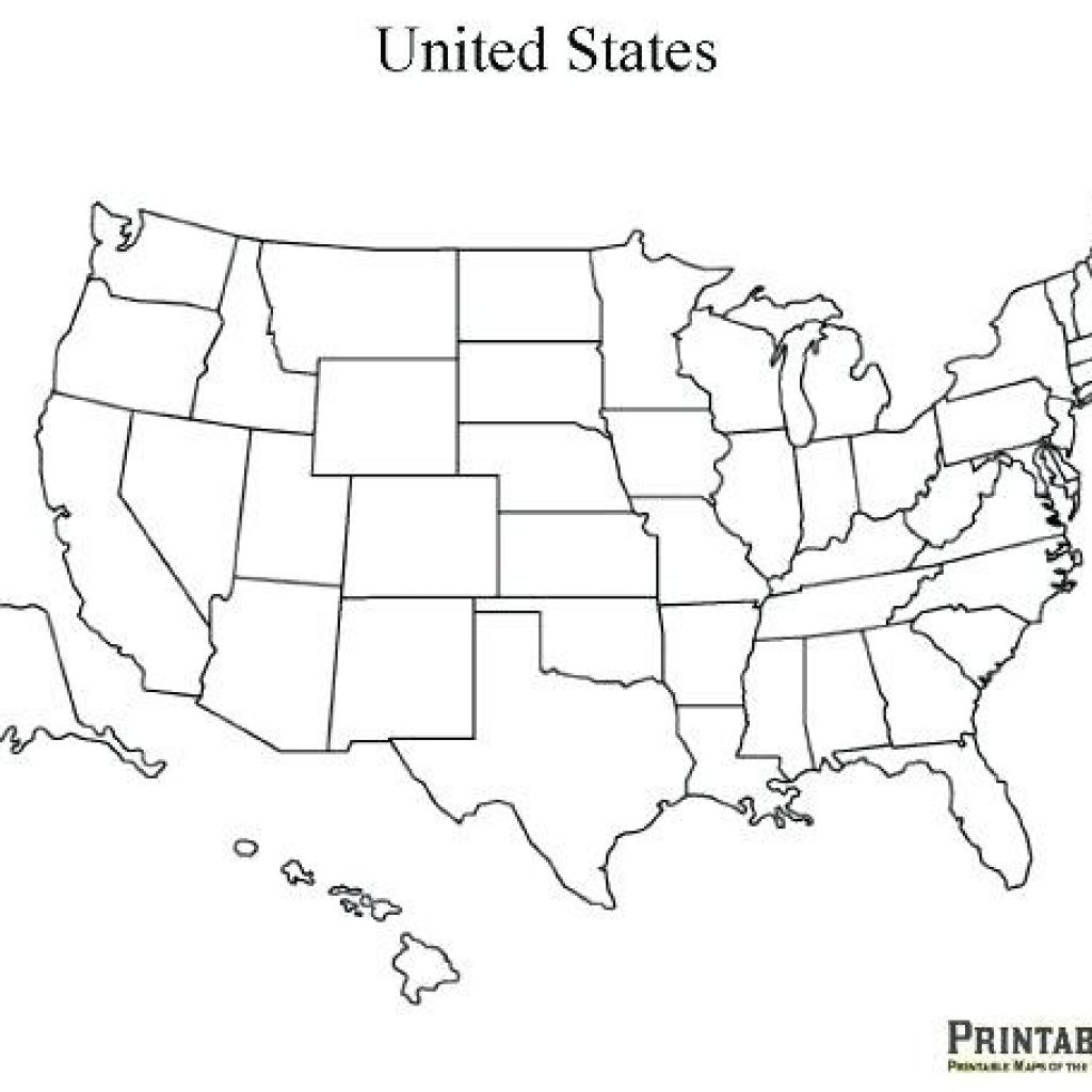 Printable Blank Us State Map A Blank Us Map Printable New 