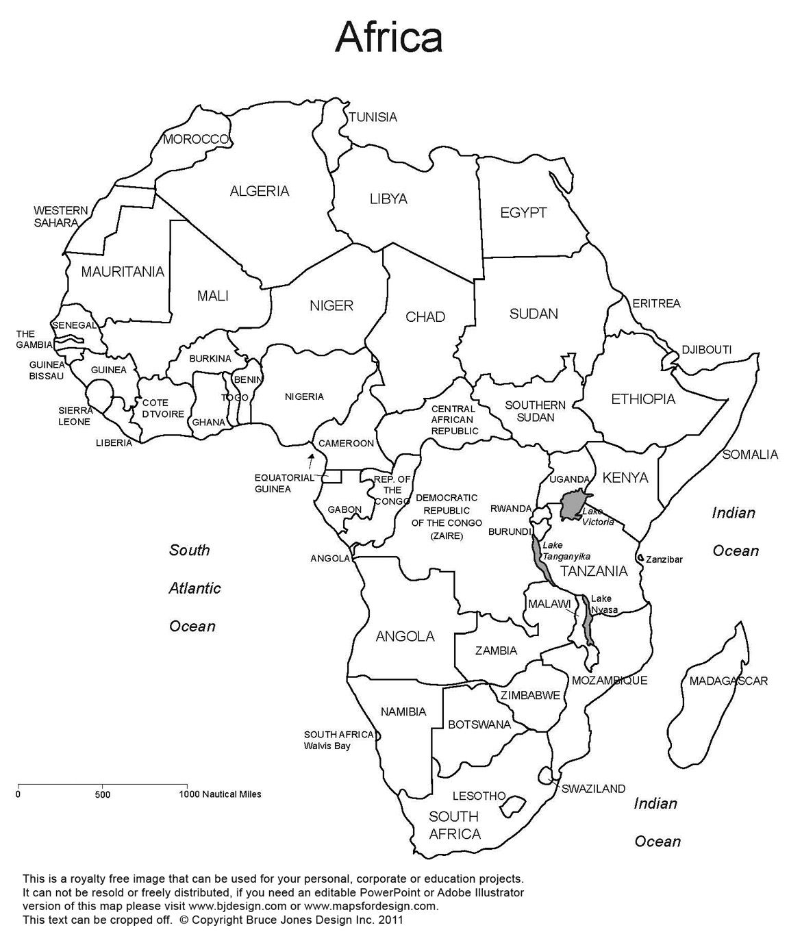 Printable Map Of Africa Africa Printable Map With 