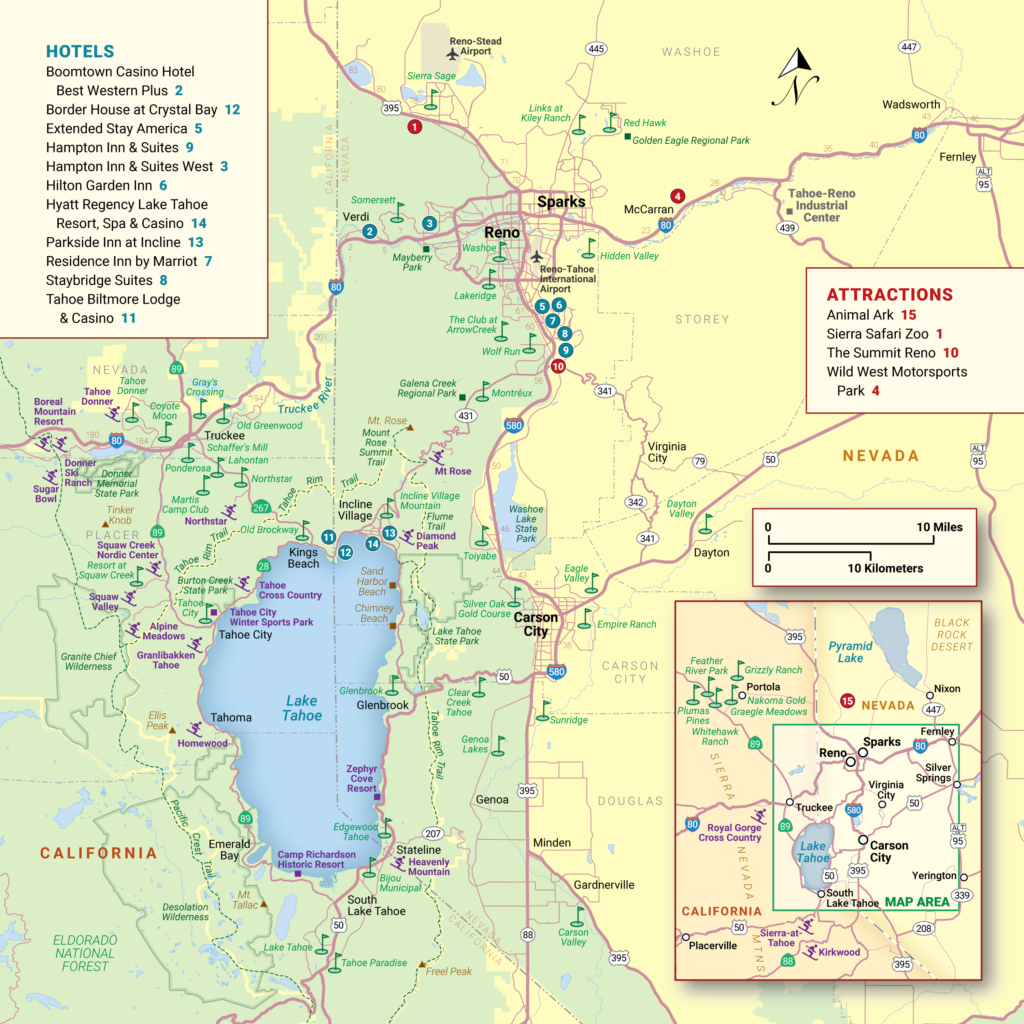 Printable Map Of Lake Tahoe Free Printable Maps